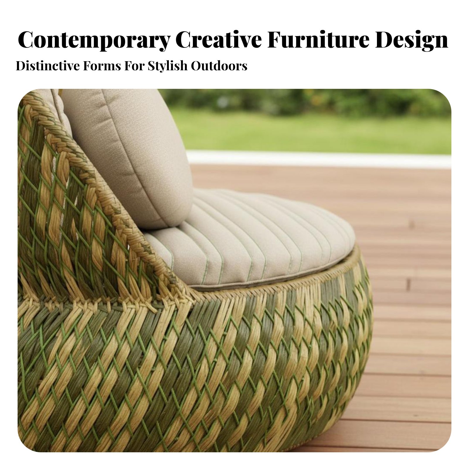 Outdoor Furniture One Piece - 4 Pieces Round Sectionable Daybed Woven