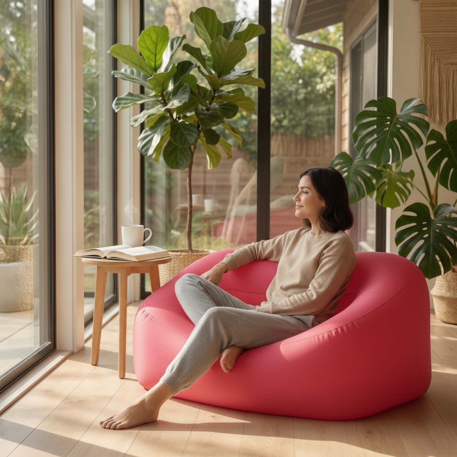 Outdoor Furniture Lounge - Inflatable Lazy Sofa Lightweight Inflatable Sofa