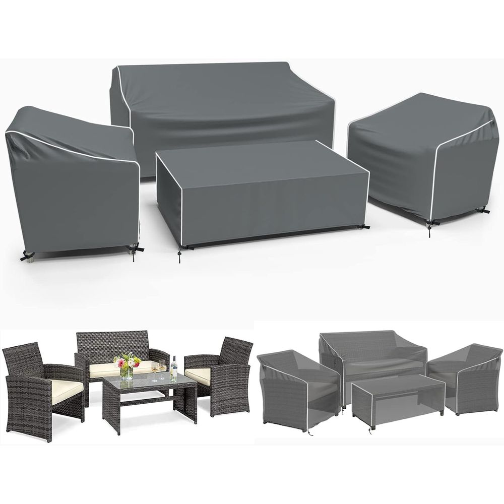 Outdoor Furniture Cover Waterproof - Patio Furniture Covers, 4-Piece Outdoor Furniture