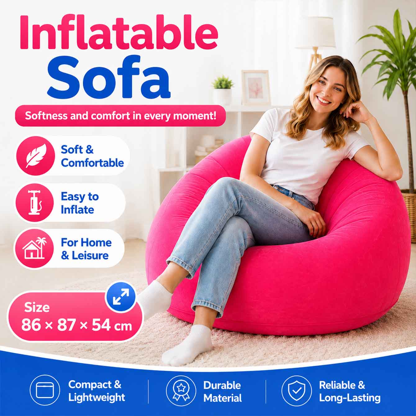 1PC Inflatable Bean Bag Chairs - Outdoor Furniture Lounge Set のレビューと価格