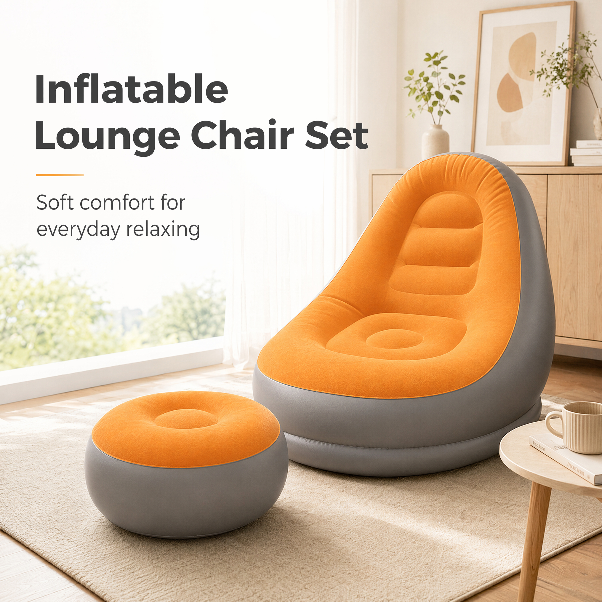 2 IN 1 Inflatable Sofa with St - Outdoor Furniture Lounge のレビューと価格