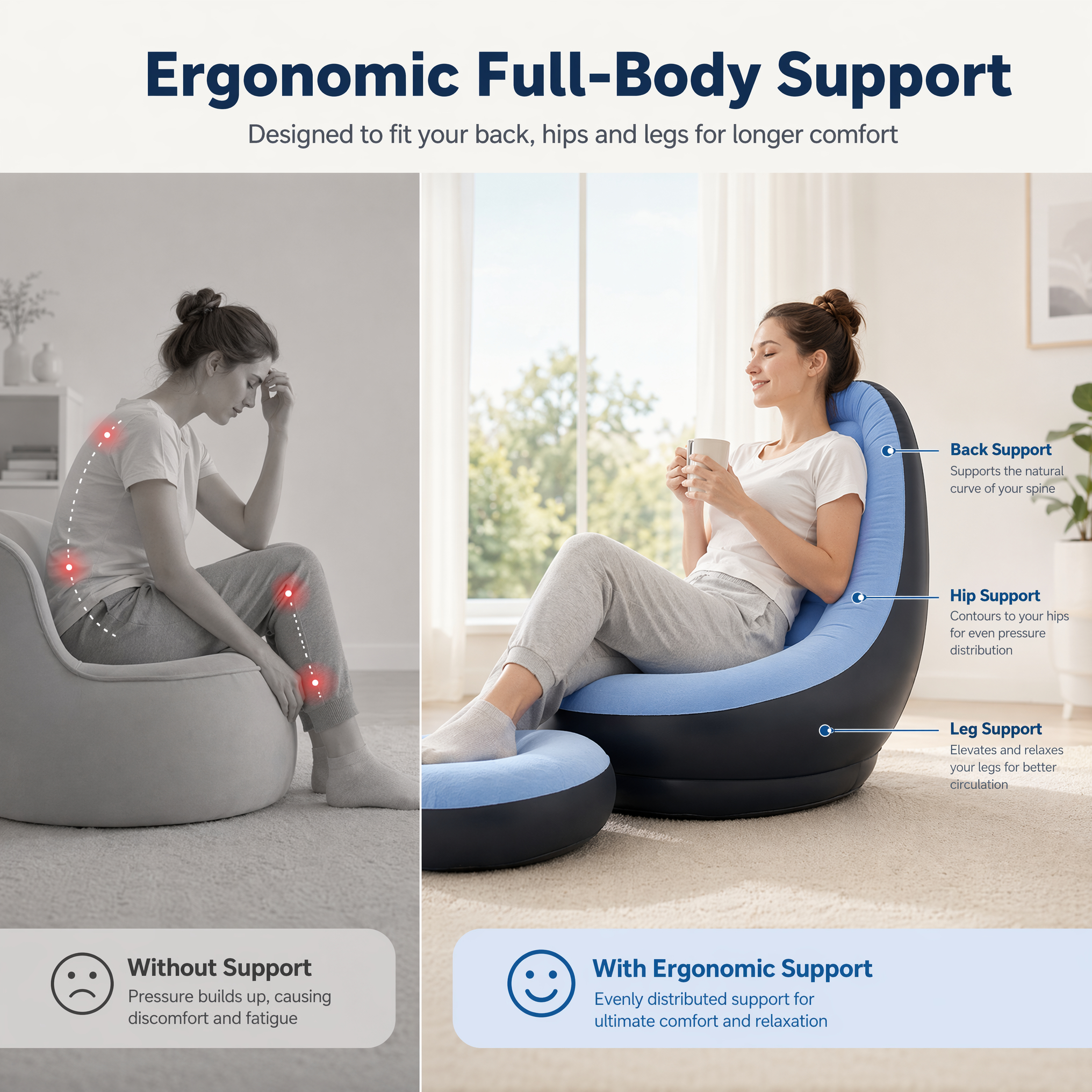 2 IN 1 Inflatable Sofa with St - Outdoor Furniture Lounge のレビューと価格