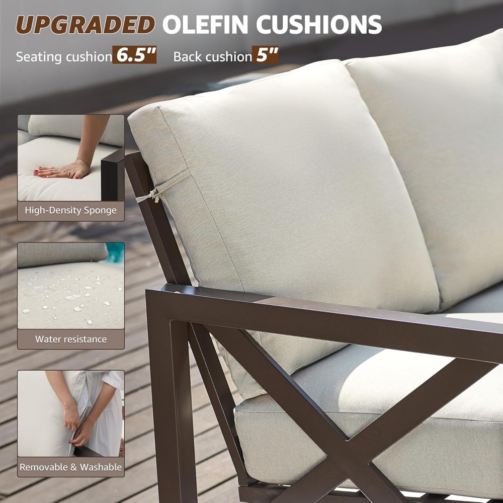 Four Pieces Patio Set, Outdoor - Outdoor Furniture One Piece のレビューと価格