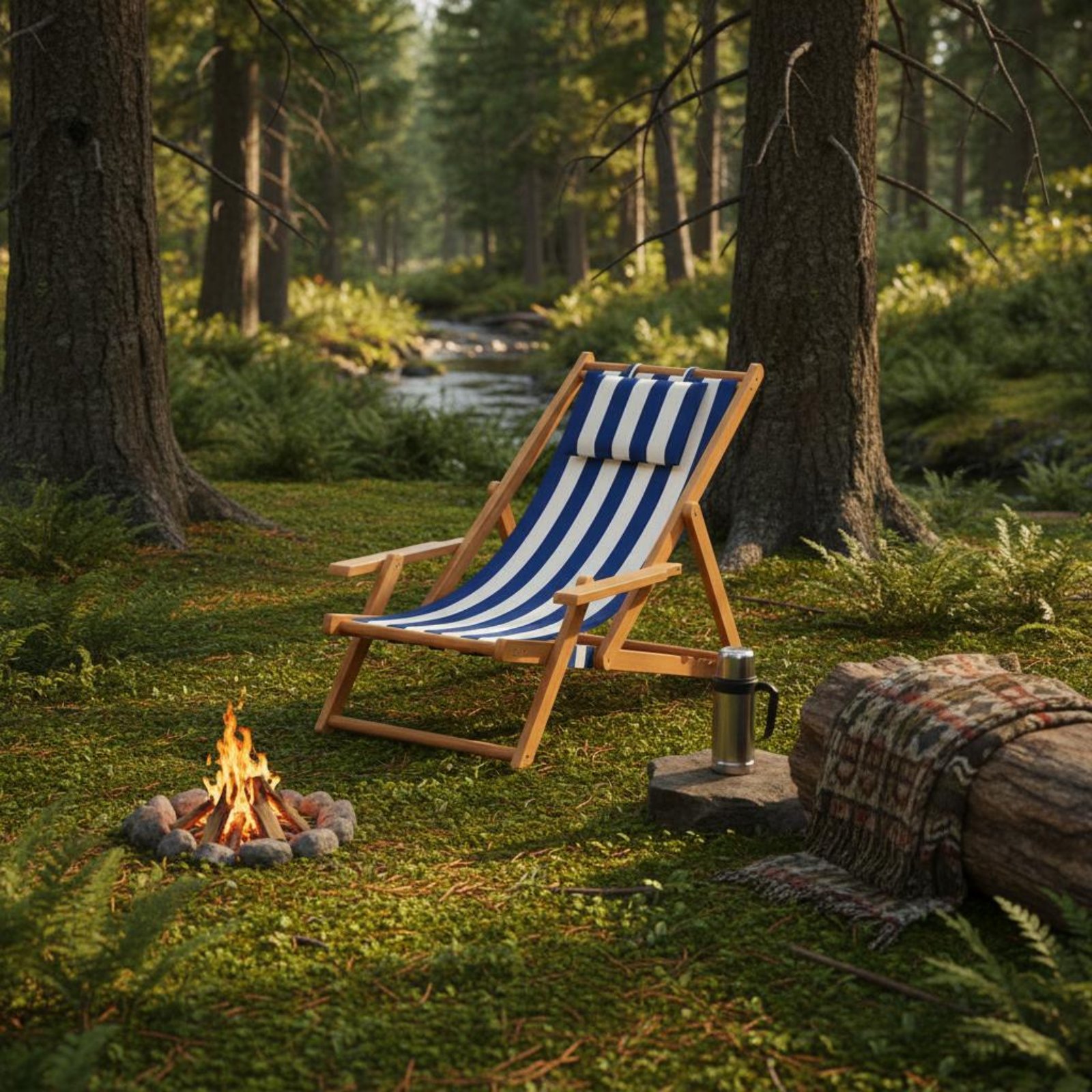 Canvas Beach Lounger Reclining - Deck Chair Lounger のレビューと価格