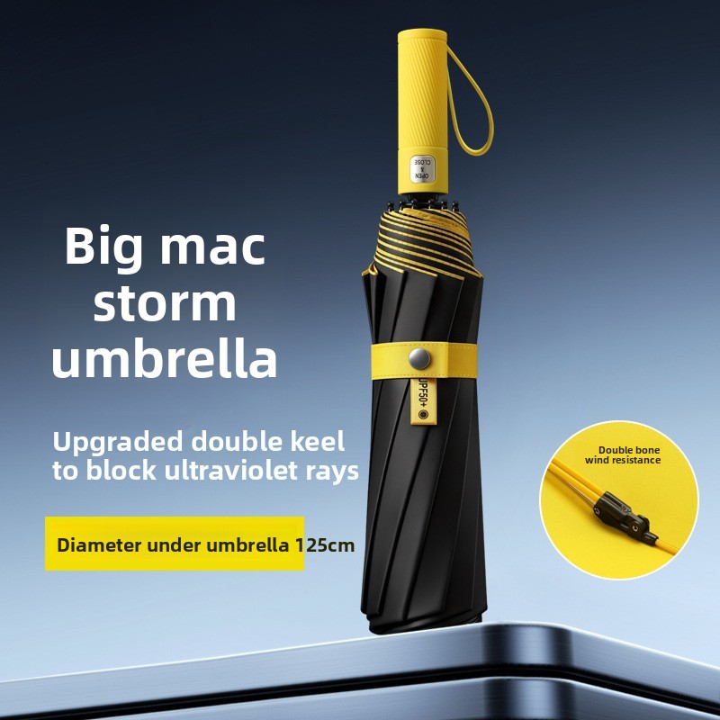 125CM Triple Fold Double Layer - Parasol Umbrella Large のレビューと価格