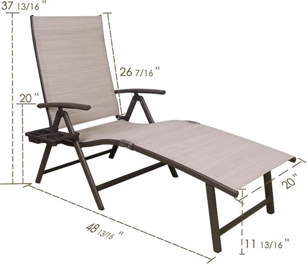 Aluminum Reclining Lounge Chai - Deck Chair Lounger のレビューと価格