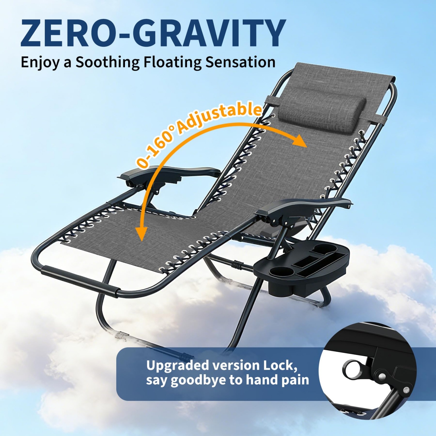 2 Pack Zero Gravity Chair with - Deck Chair Lounger のレビューと価格