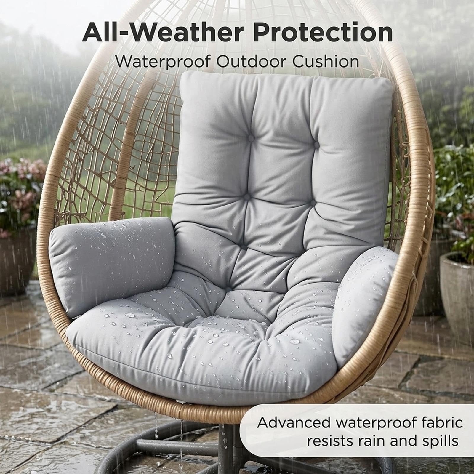 Egg Chair Cushion Replacement, - Outdoor Furniture Replacement Fabric のレビューと価格