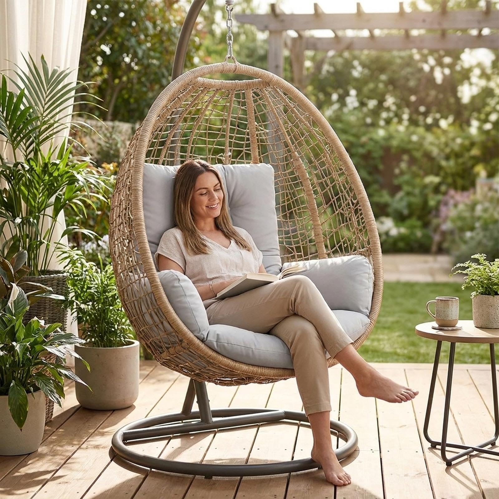 Egg Chair Cushion Replacement, - Outdoor Furniture Replacement Fabric のレビューと価格