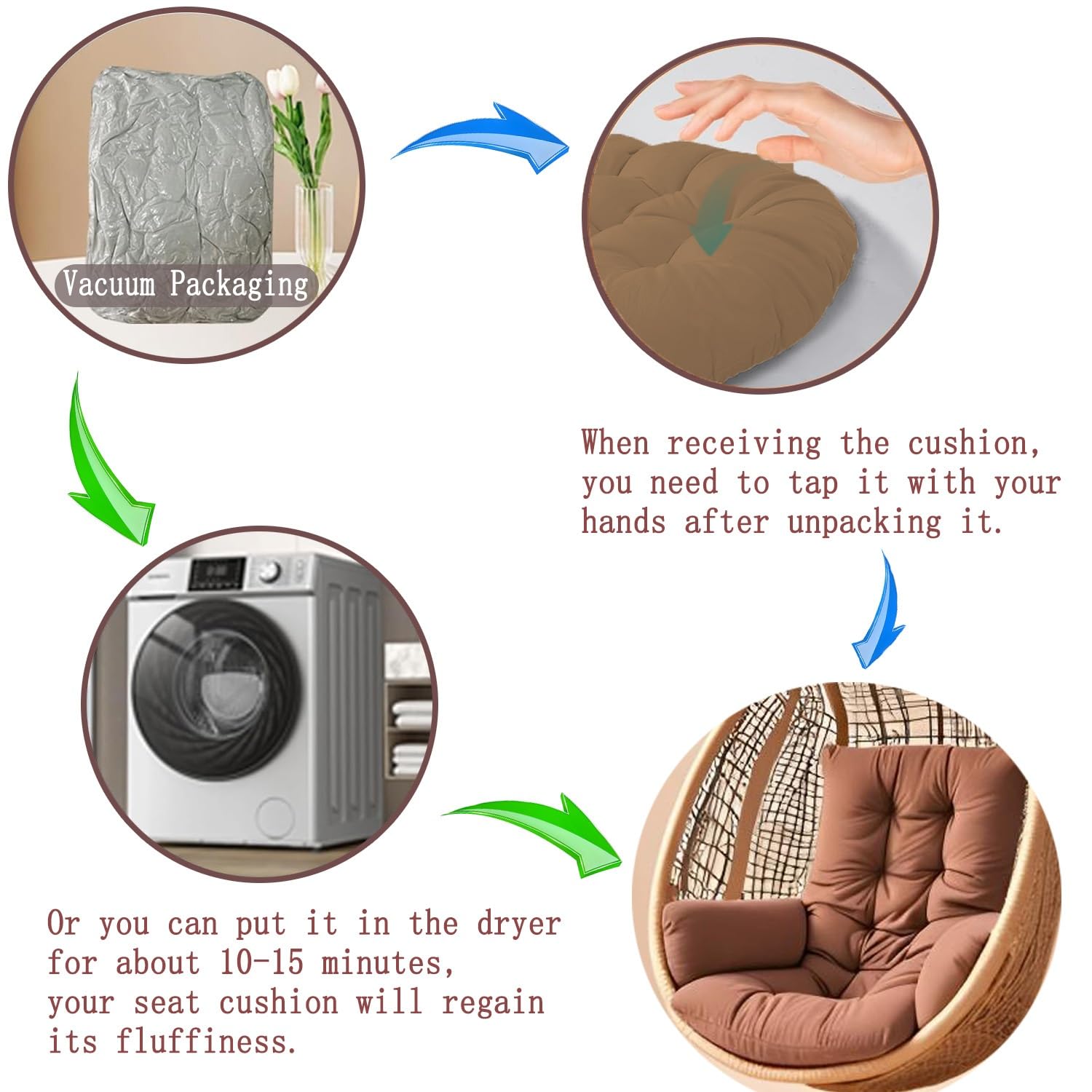 Egg Chair Cushion Replacement, - Outdoor Furniture Replacement Fabric のレビューと価格