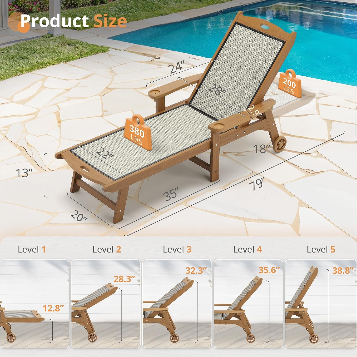 Outdoor Chaise Lounge Chair Ad - Deck Chair Lounger のレビューと価格