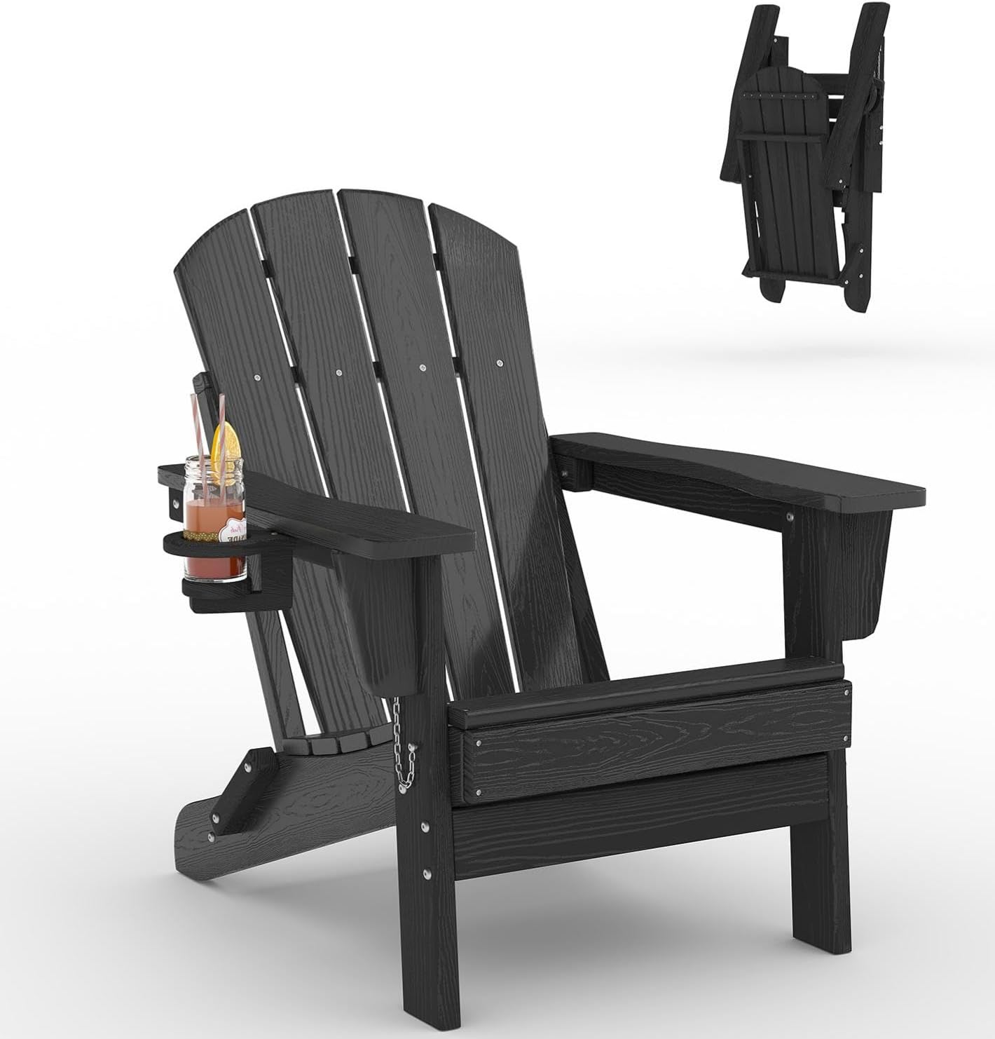 Folding Adirondack Chair HDPE  - Deck Chair Lounger のレビューと価格