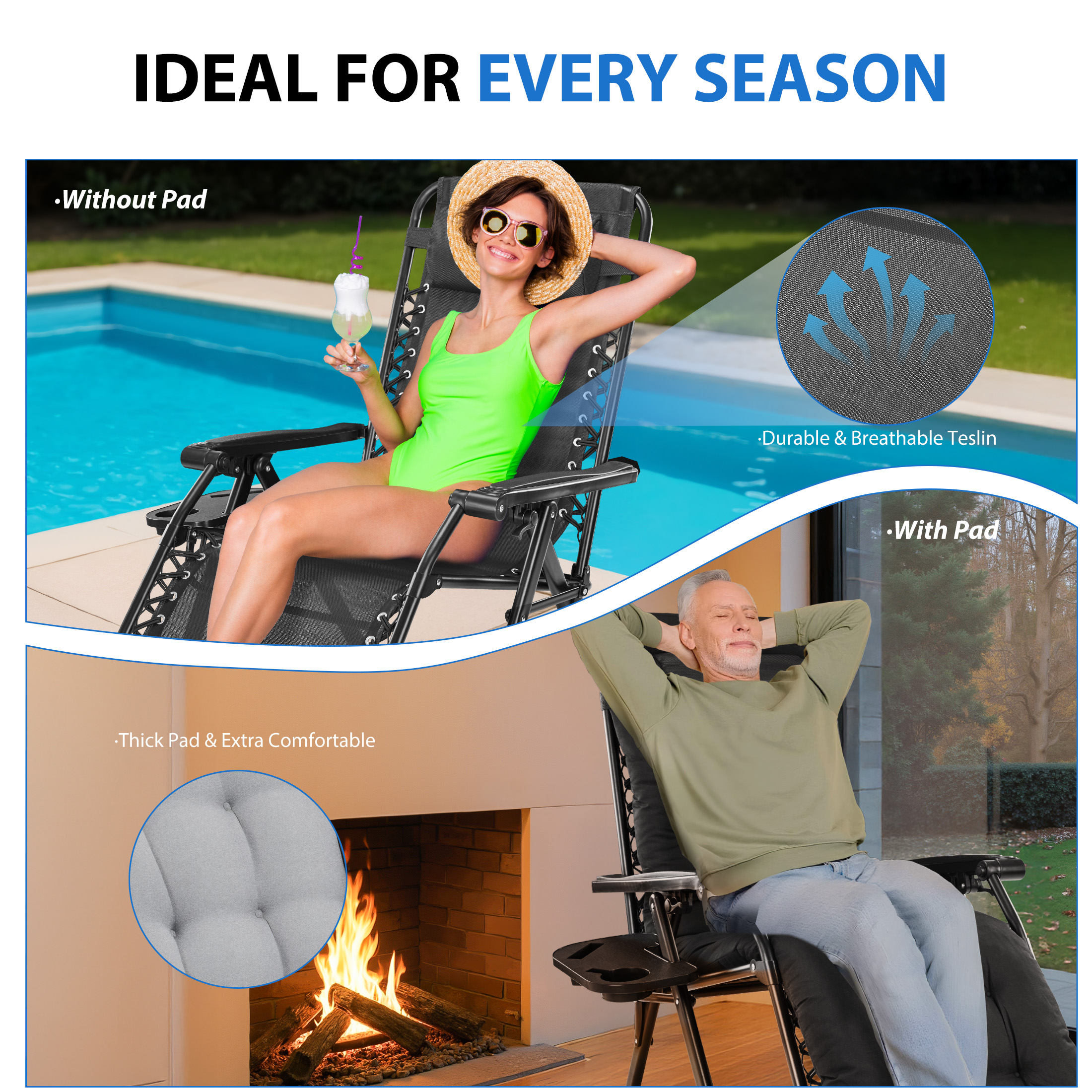 MCQ Zero Gravity Cushioned Lou - Outdoor Furniture Lounge Set のレビューと価格