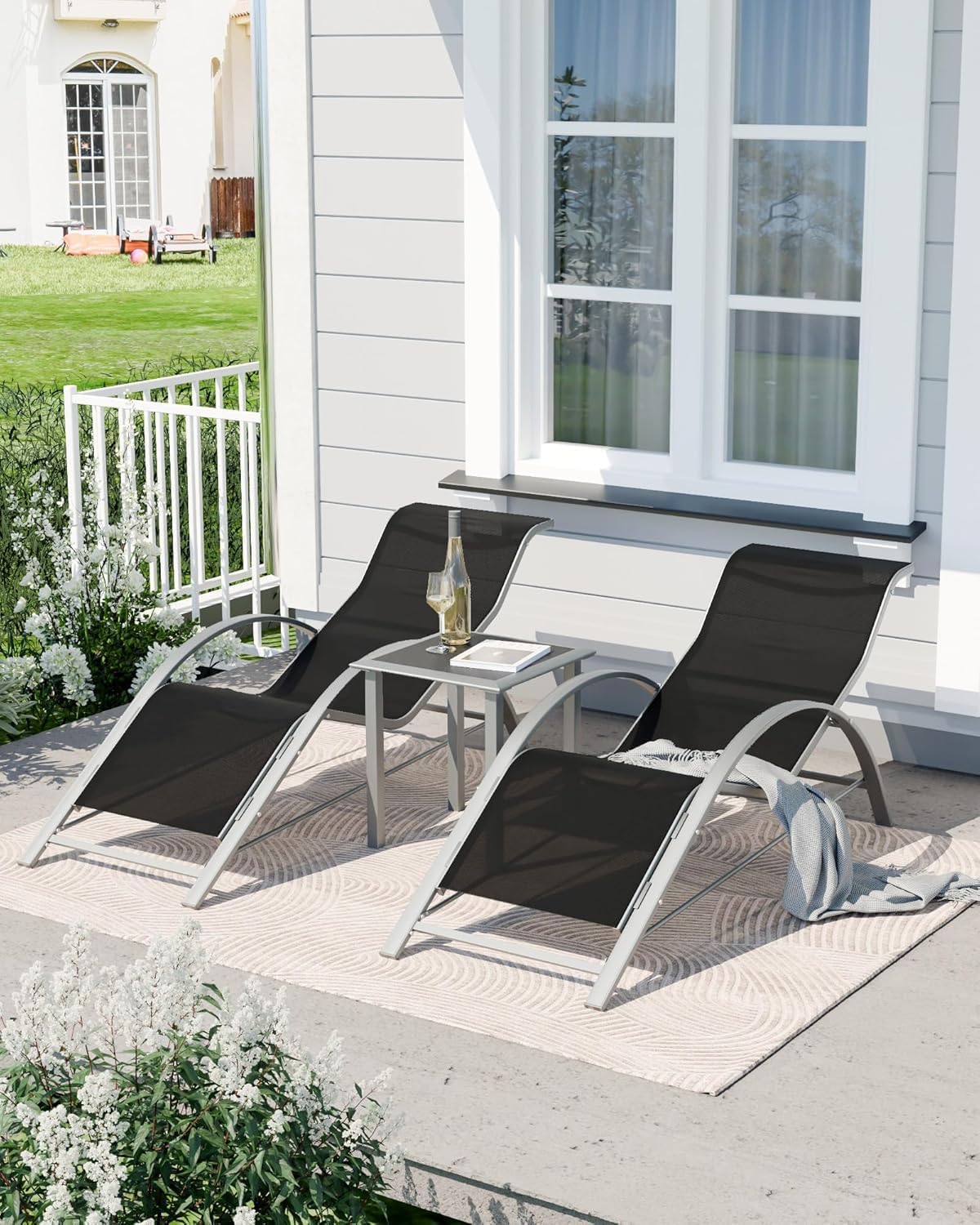 Patio Pool Chair Sun Lounger S - Deck Chair Lounger のレビューと価格