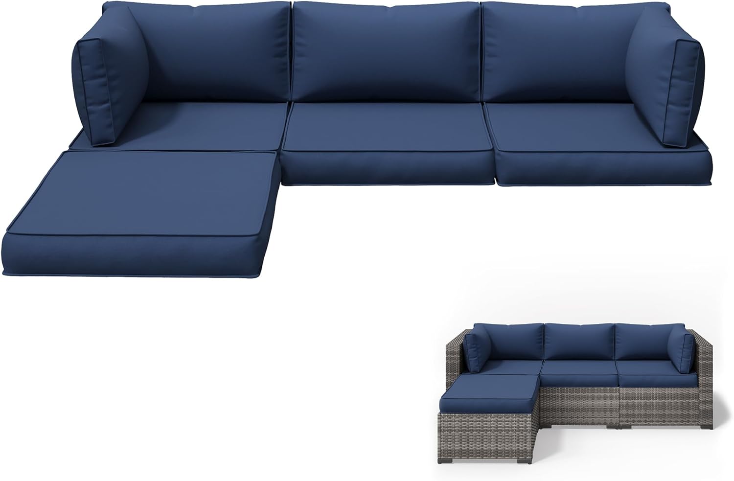 Outdoor Patio Sectional Furnit - Outdoor Furniture Replacement Fabric のレビューと価格
