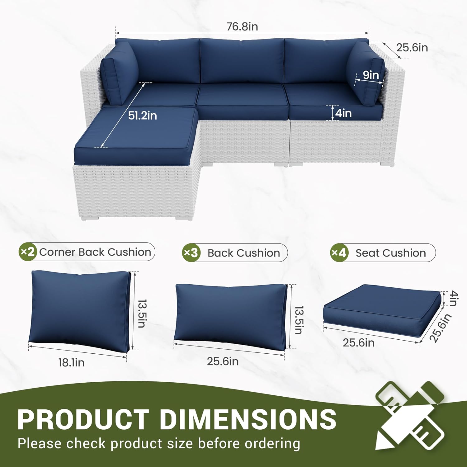 Outdoor Patio Sectional Furnit - Outdoor Furniture Replacement Fabric のレビューと価格