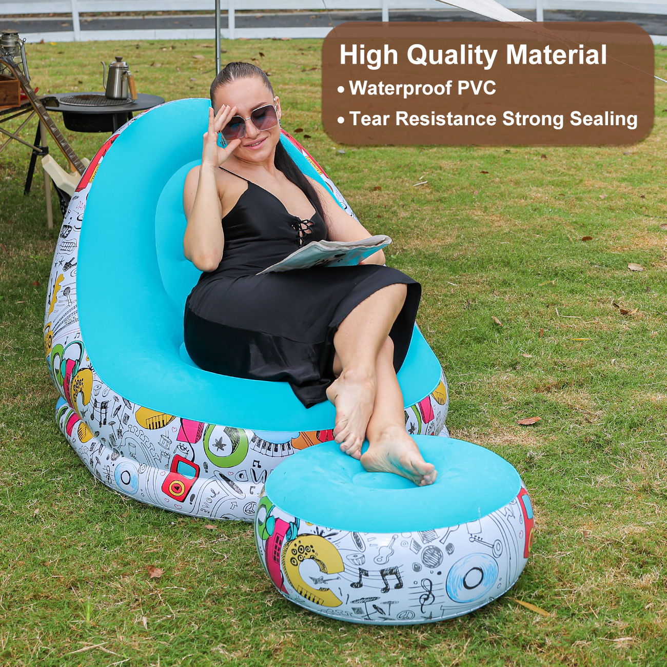 1PC Inflatable Lounger Chair w - Outdoor Furniture Lounge のレビューと価格