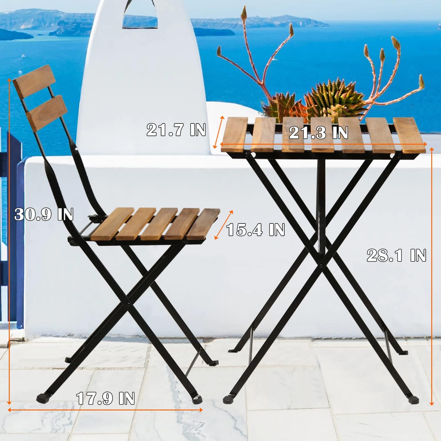 Natural wood 3-piece folding p - Outdoor Furniture One Piece のレビューと価格