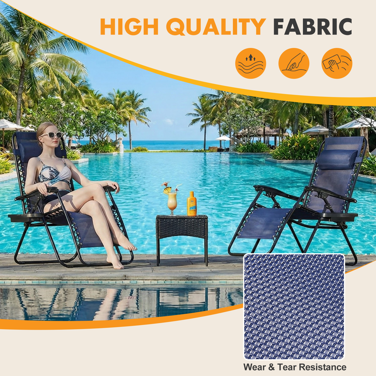 MCQ Outdoor Zero Gravity Chair - Outdoor Furniture Lounge Set のレビューと価格