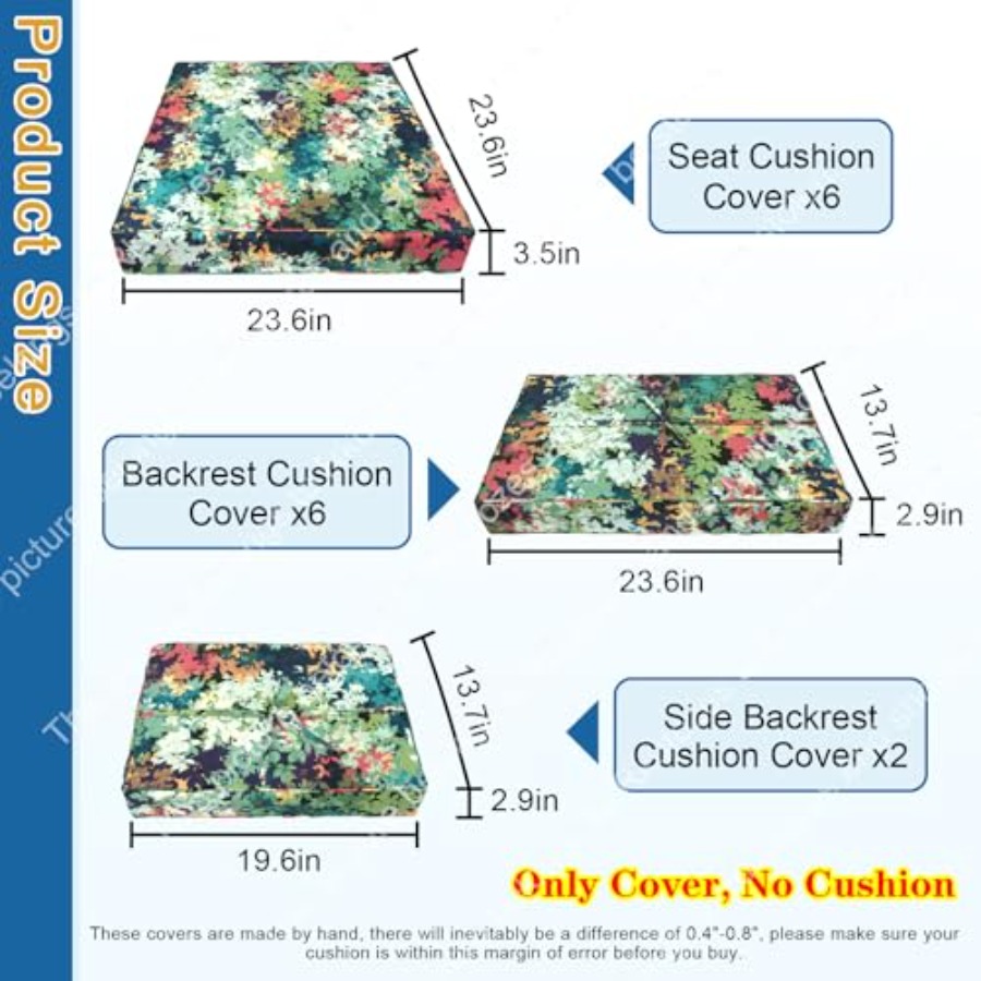 14 PCs Patio Cushion Covers fo - Outdoor Furniture Plus のレビューと価格