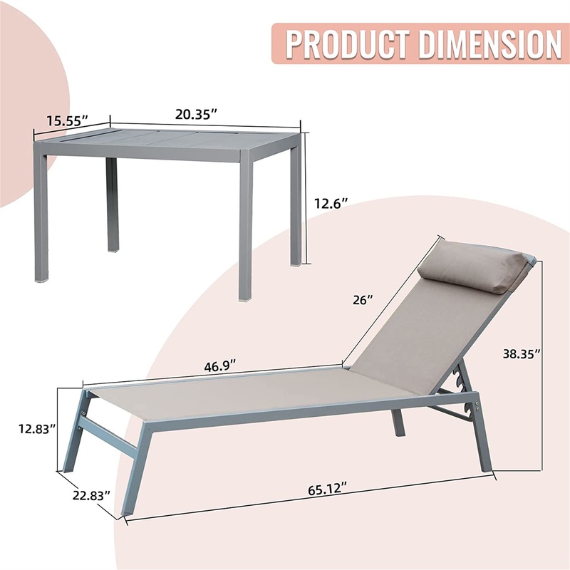 Aluminum Patio Chaise Lounge S - Deck Chair Lounger のレビューと価格