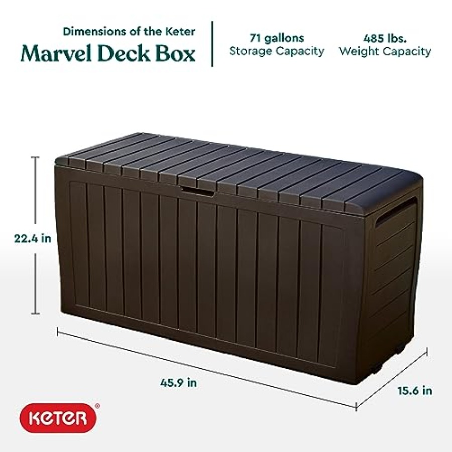 Marvel Plus 71 Gallon Resin Ou - Outdoor Furniture Plus のレビューと価格