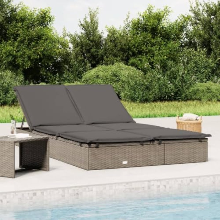 2-Person Sunbed with Cushions  - Deck Chair Lounger のレビューと価格