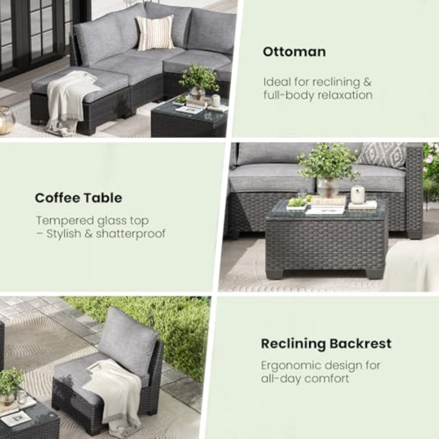Outdoor patio furniture set: 7 - Outdoor Furniture One Piece のレビューと価格