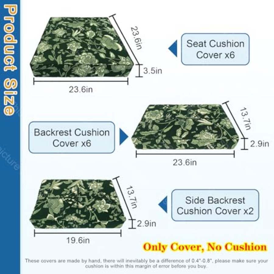 14 PCs Patio Cushion Covers fo - Outdoor Furniture Plus のレビューと価格