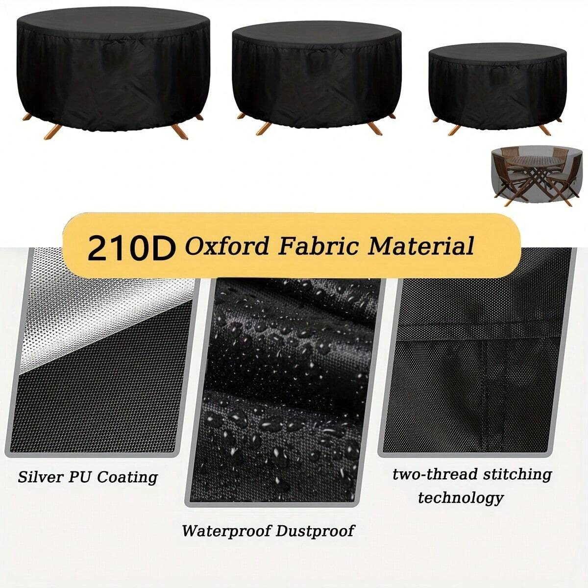 Waterproof Round Patio Furnitu - Outdoor Furniture Cover Waterproof のレビューと価格