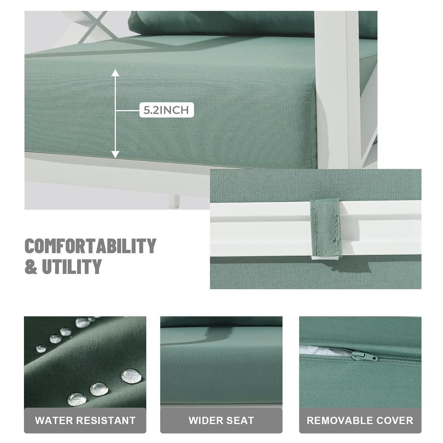 3-Piece Oversized Aluminum Pat - Outdoor Furniture Lounge Set のレビューと価格