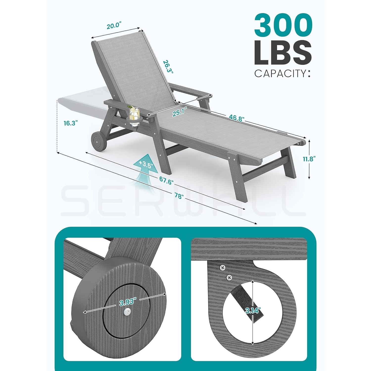 Set of 2 Gray Textilene HDPE O - Deck Chair Lounger のレビューと価格