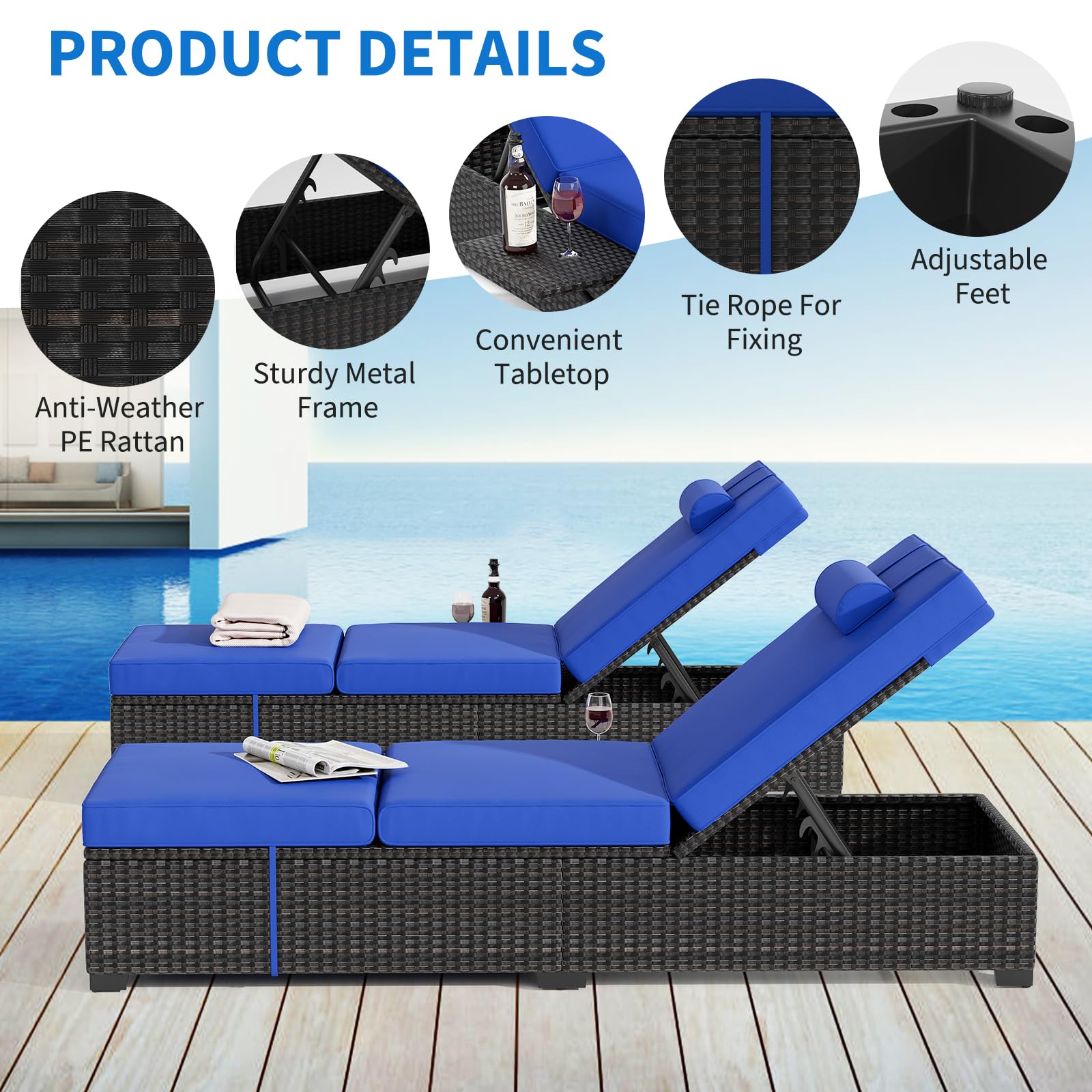Outdoor Chaise Lounge Chairs S - Deck Chair Lounger のレビューと価格