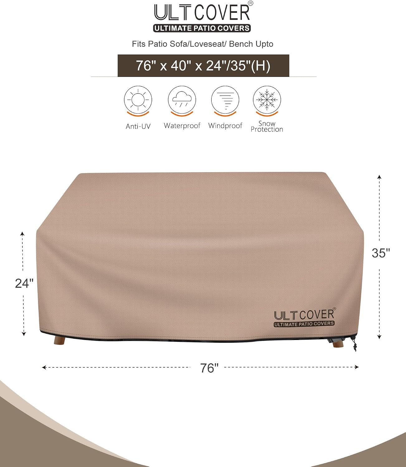 ULTCOVER Waterproof Outdoor De - Outdoor Furniture Cover Waterproof のレビューと価格